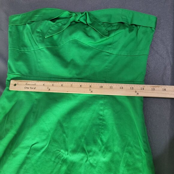 CREMIEUX Women's SZ 8 Kelly Green Strapless Bow Dress Spring Preppy - Picture 5 of 12